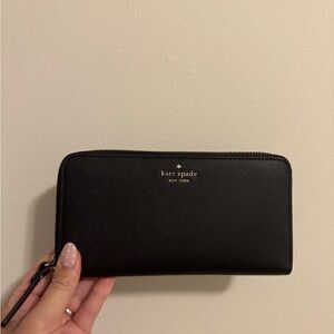 Kate Spade Black Zip-Around Wallet